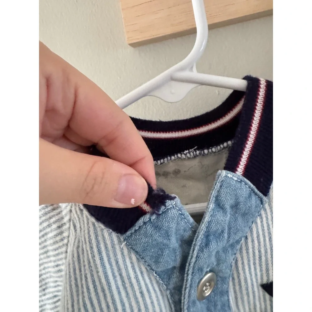 12M vintage denim romper
